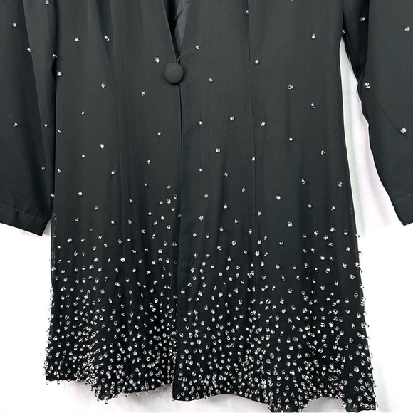 Vivienne Tam East Wind Code Vintage Beaded Embellished Blazer Jacket Black - Picture 2 of 10